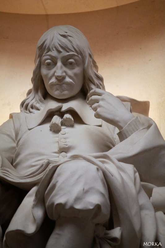 Grand amphithéâtre de la Sorbonne : statue de Descartes