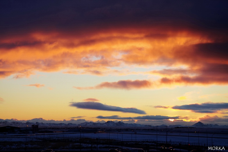 Coucher de soleil sur Reykjavík