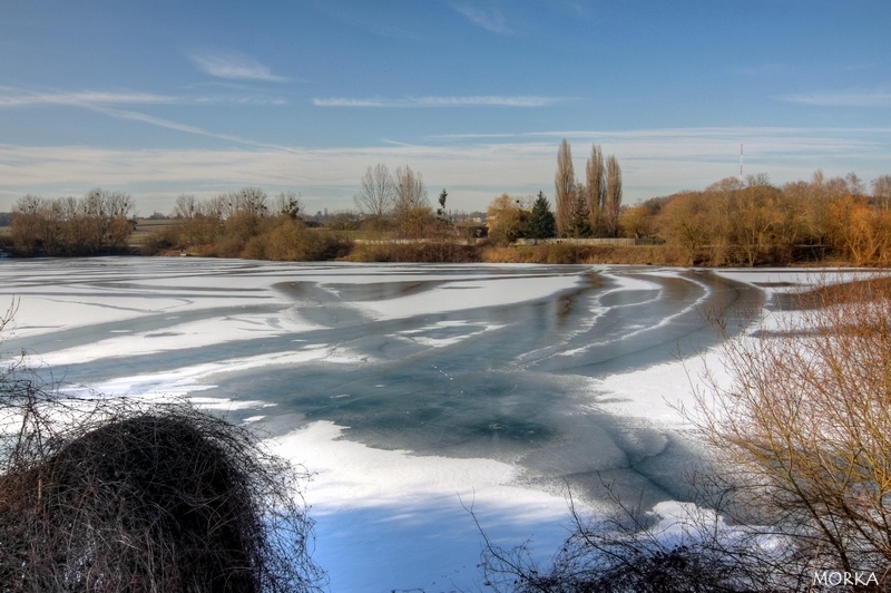 Lac d'Ollainville gelé