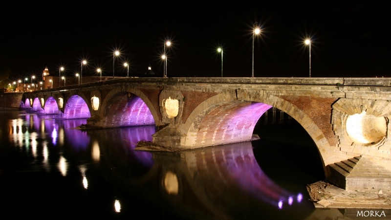 Pont Neuf la nuit, Toulouse