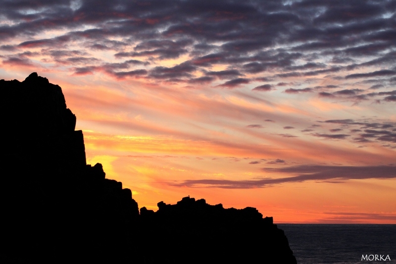 Sunset on Borgarfjörður, Iceland