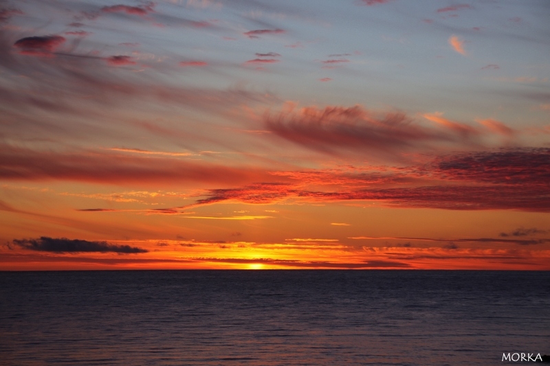 Sunset on Borgarfjörður, Iceland