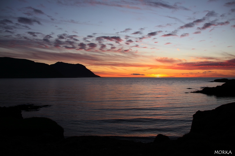 Sunset on Borgarfjörður, Iceland