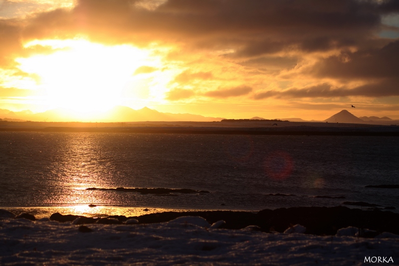 Sunset in Reykjavík, Iceland