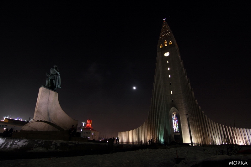 New year's eve fireworks in Reykjavík, Iceland