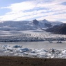 Glacier Vatnajökull et lagon Fjallsárlón, Islande